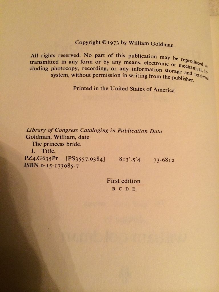 The Princess Bride: S. Morgenstern’s Classic Tale of True Love and High Adventure: The "Good Parts” Version - William Goldman (Harcourt, Brace, Jovanovich - Paperback) book collectible [Barcode 9780151730858] - Main Image 2
