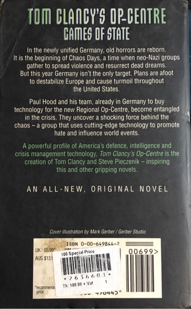 Op-Centre 3 - Games Of State - Tom Clancy (Harper Collins - Paperback) book collectible [Barcode 9780006498445] - Main Image 2