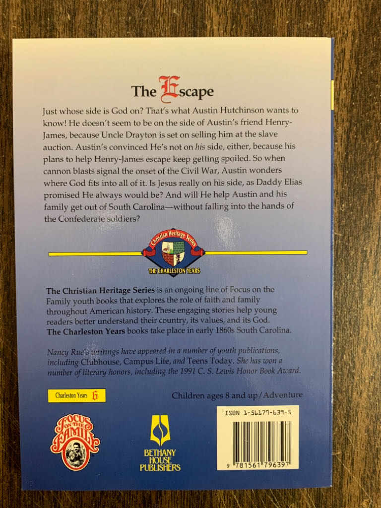 Escape, The - Nancy Rue (Bethany House Pub) book collectible [Barcode 9781561796397] - Main Image 2