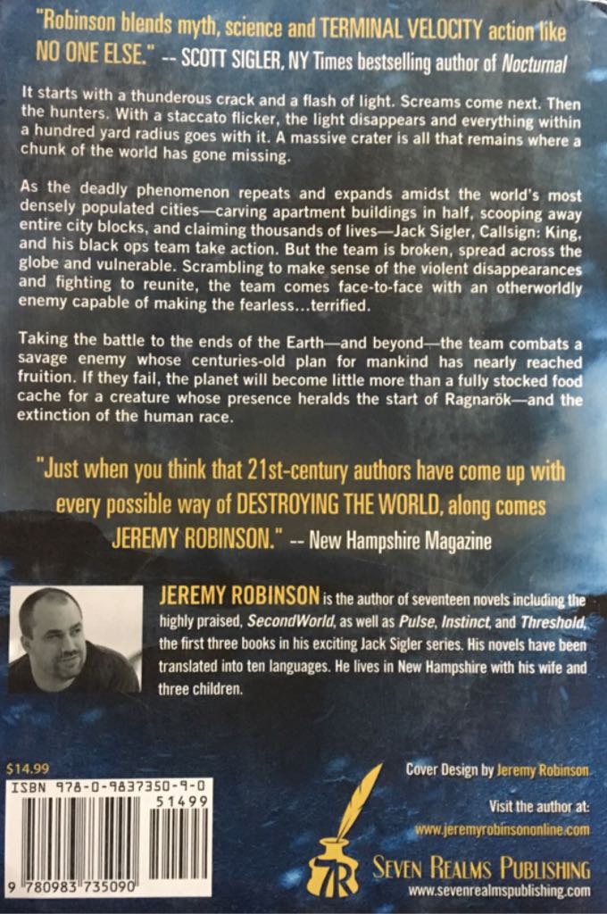 Ragnarok - Jeremy Robinson (Seven Realms Publishing - Paperback) book collectible [Barcode 9780983735090] - Main Image 2