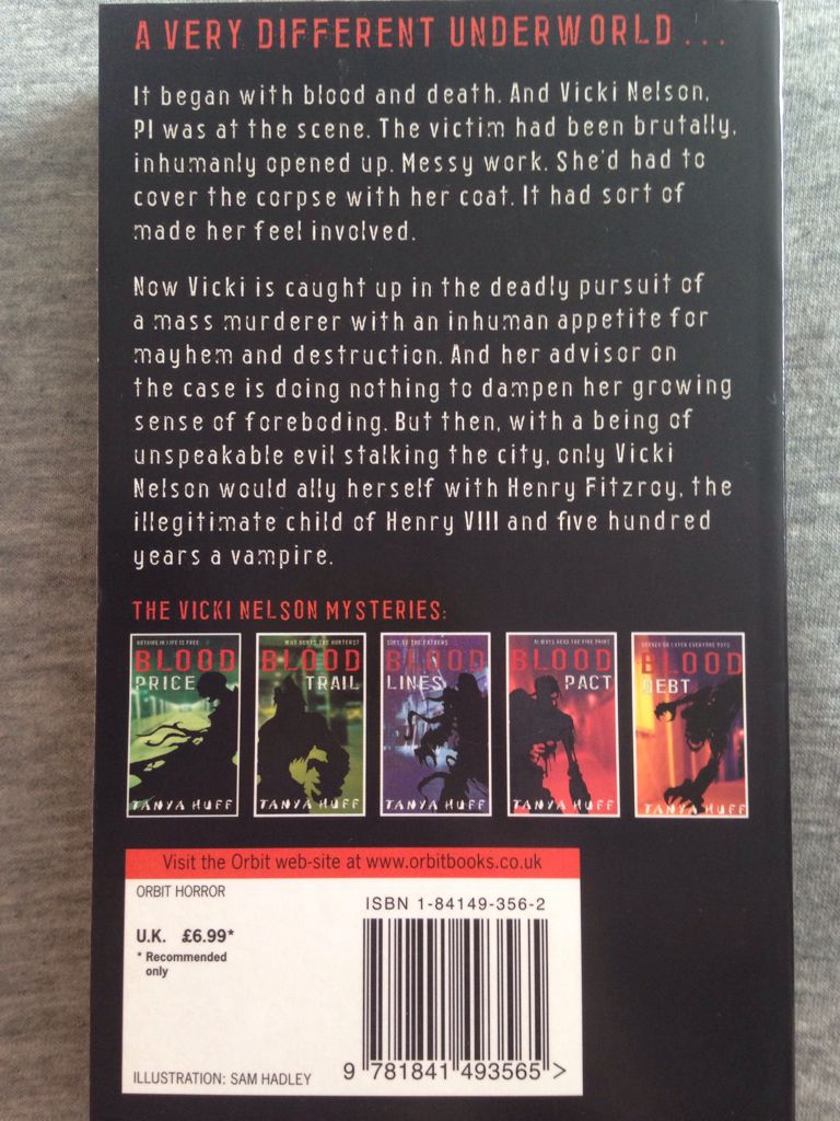 Blood Price - Tanya Huff (Orbit Books - Paperback) book collectible [Barcode 9781841493565] - Main Image 2