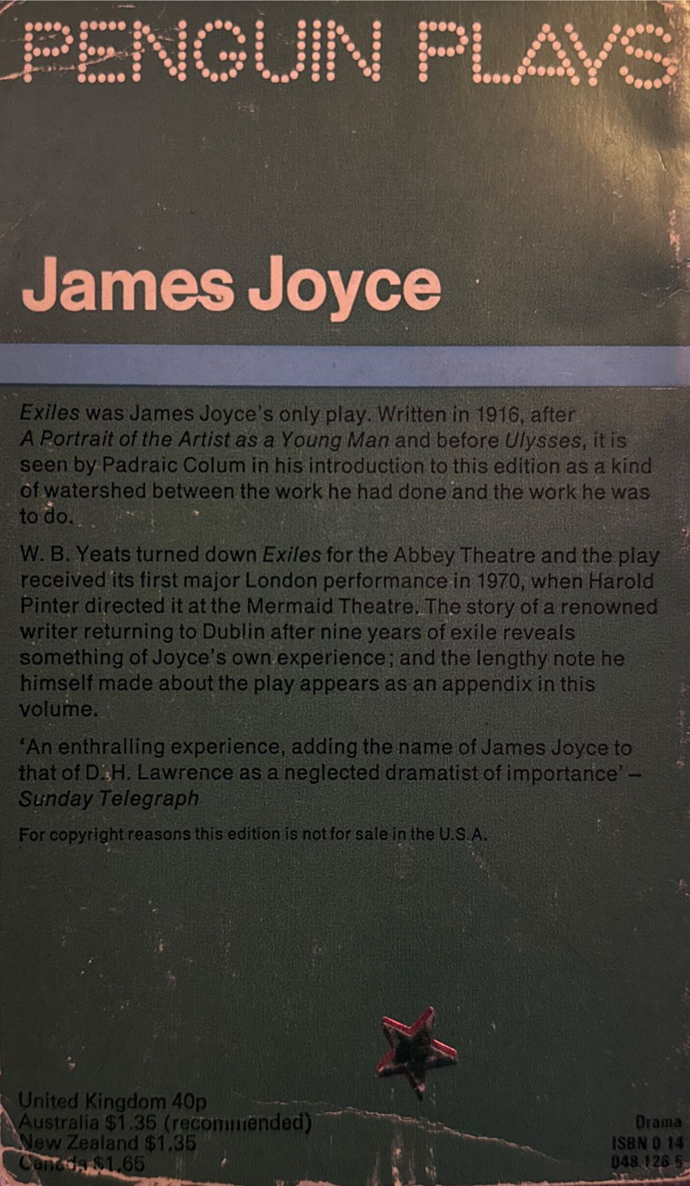 Exiles - James Joyce (Panther Granada - Paperback) book collectible [Barcode 9780140481266] - Main Image 2