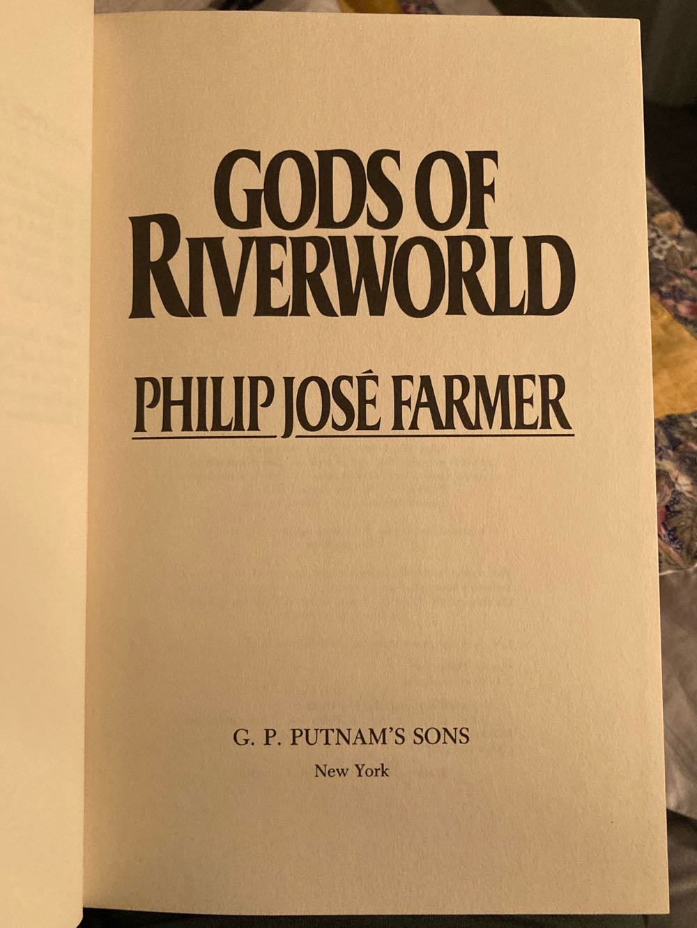Gods Of Riverworld - Farmer, Philip Jose (G. P. Putnam’s Sons - Hardcover) book collectible - Main Image 3