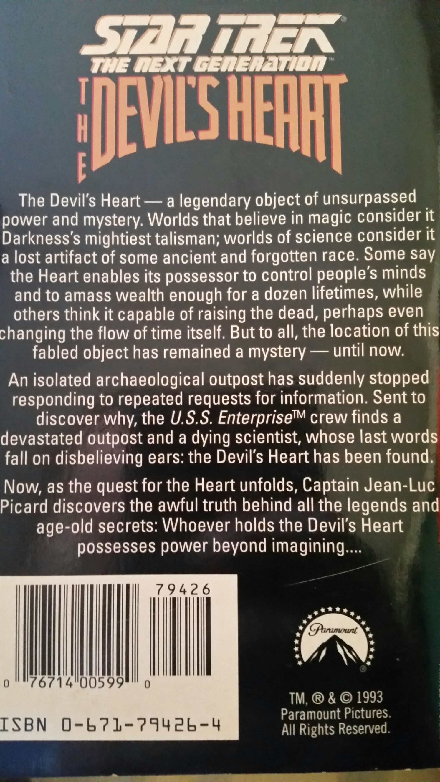 The Devil’s Heart - Carmen Carter (Pocket Star Books - Paperback) book collectible [Barcode 9780671794262] - Main Image 2