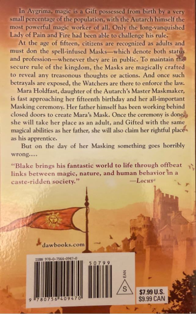 Masks Of Aygrima Book 1: Masks, The - E. C. Blake (DAW - Paperback) book collectible [Barcode 9780756409470] - Main Image 2