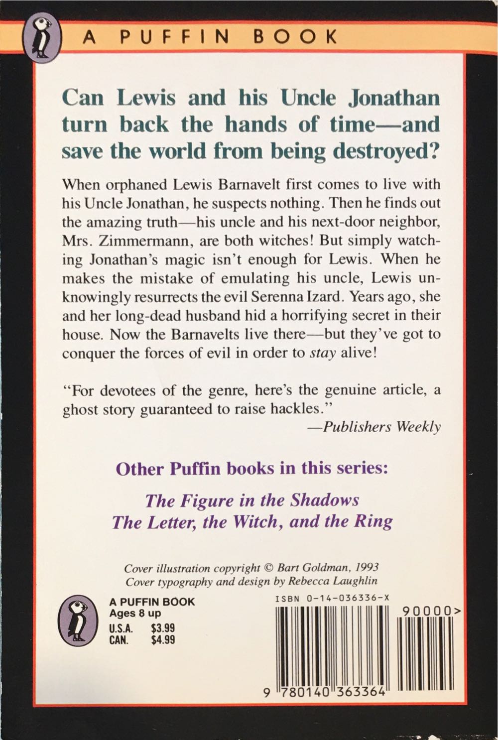 The House With A Clock In Its Walls - John Bellairs (A Puffin Book - Paperback) book collectible [Barcode 9780140363364] - Main Image 2