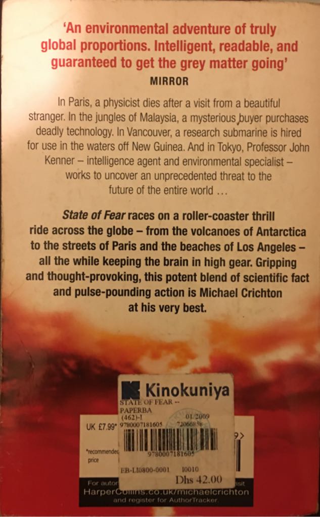 State of Fear - Michael Crichton (Harper & Collins - Paperback) book collectible [Barcode 9780007181605] - Main Image 2
