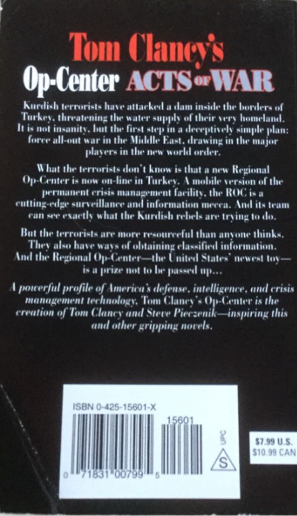 Op Centre-4 Act Of war - Tom Clancy (Berkley Books - Paperback) book collectible [Barcode 9780425156018] - Main Image 2