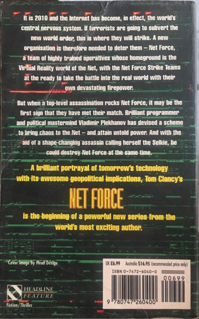 Net Force - Tom Clancy (Headline Feature - Paperback) book collectible [Barcode 9780747260400] - Main Image 2