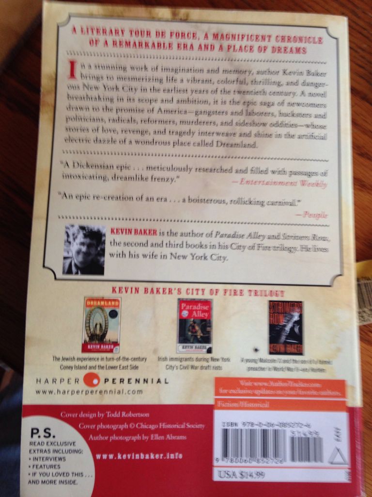 Dreamland - Kevin Baker (Harper Perennial - Paperback) book collectible [Barcode 9780060852726] - Main Image 2