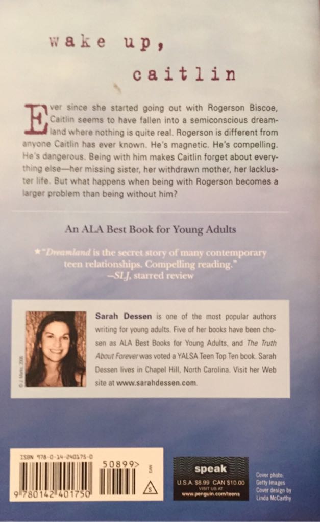 Dreamland - Sarah Dessen (Speak - Paperback) book collectible [Barcode 9780142401750] - Main Image 2