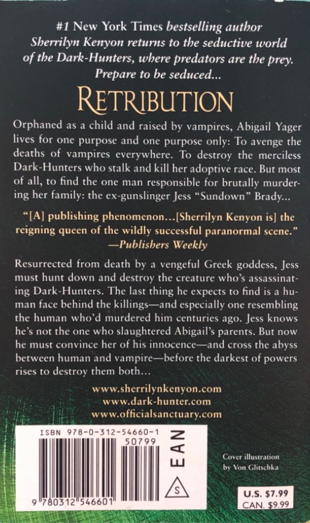 Retribution - Sherrilyn Kenyon (St Martin’s Paperbacks - Paperback) book collectible [Barcode 9780312546601] - Main Image 2