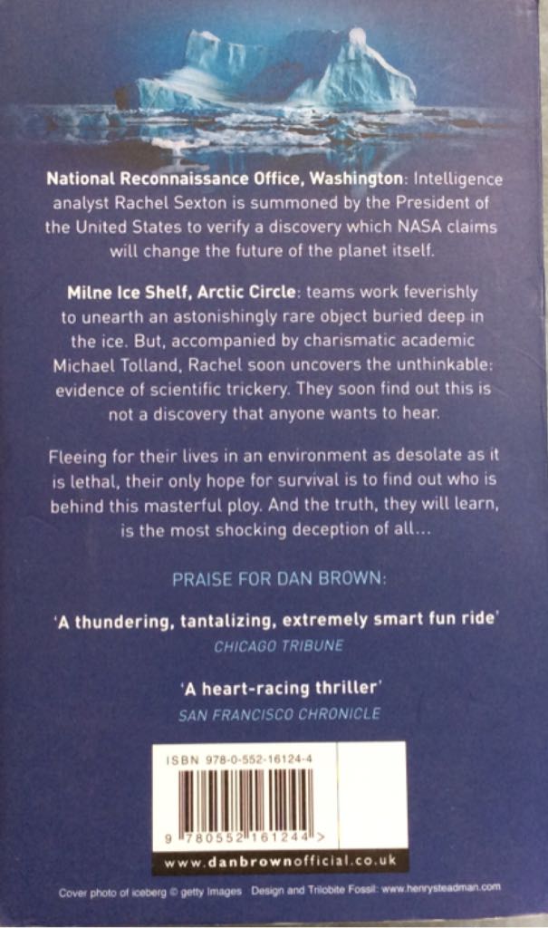 Deception Point - Dan Brown (Transworld Publishers - Paperback) book collectible [Barcode 9780552161244] - Main Image 2