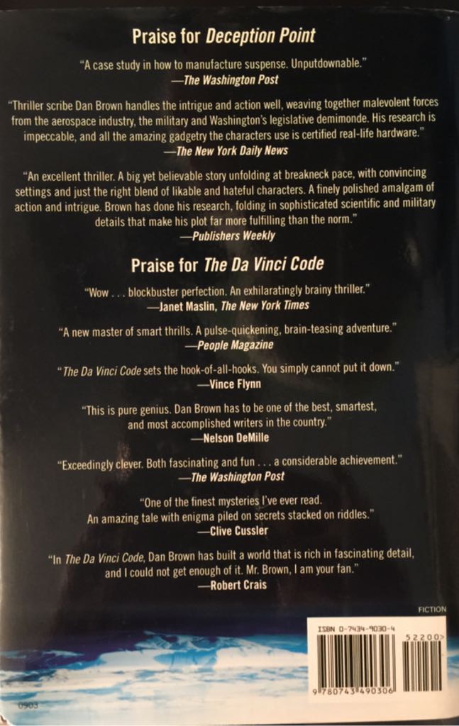 Deception Point - Dan Brown (Atria - Hardcover) book collectible [Barcode 9780743490306] - Main Image 2