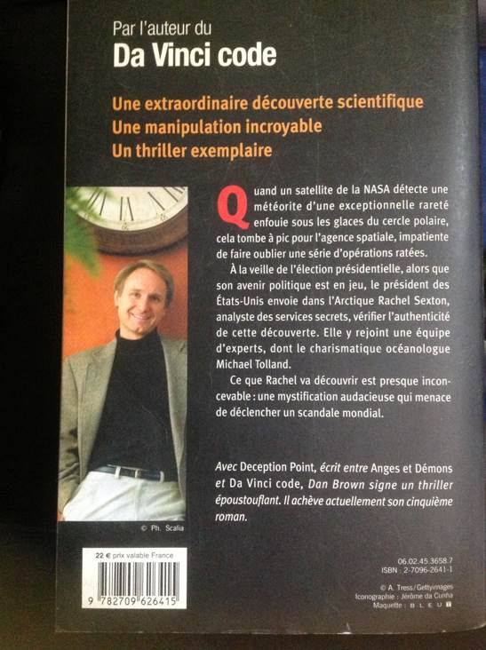 Deception point - Dan Brown (LGF/Le Livre de Poche - Paperback) book collectible [Barcode 9782709626415] - Main Image 2