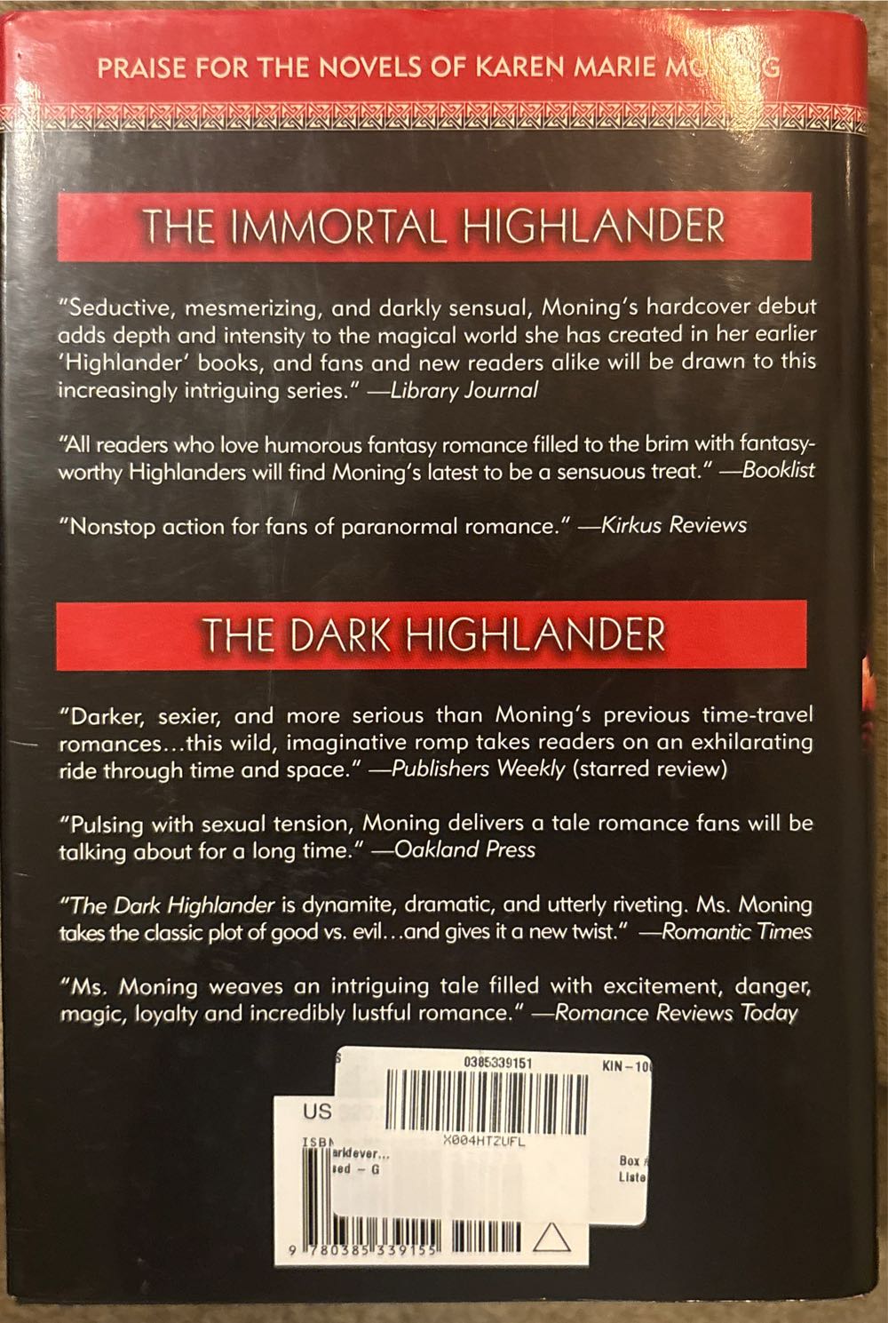 Darkfever - Karen Marie Moning (Bantam Dell - Hardcover) book collectible [Barcode 9780385339155] - Main Image 2