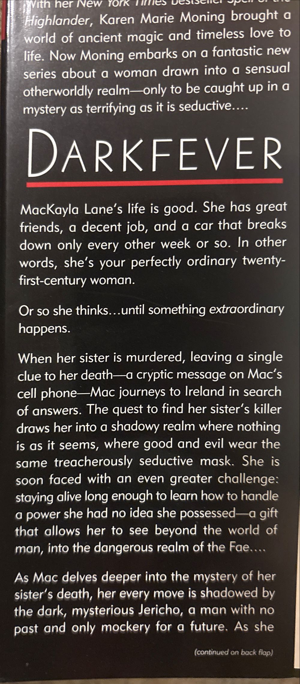 Darkfever - Karen Marie Moning (Bantam Dell - Hardcover) book collectible [Barcode 9780385339155] - Main Image 3