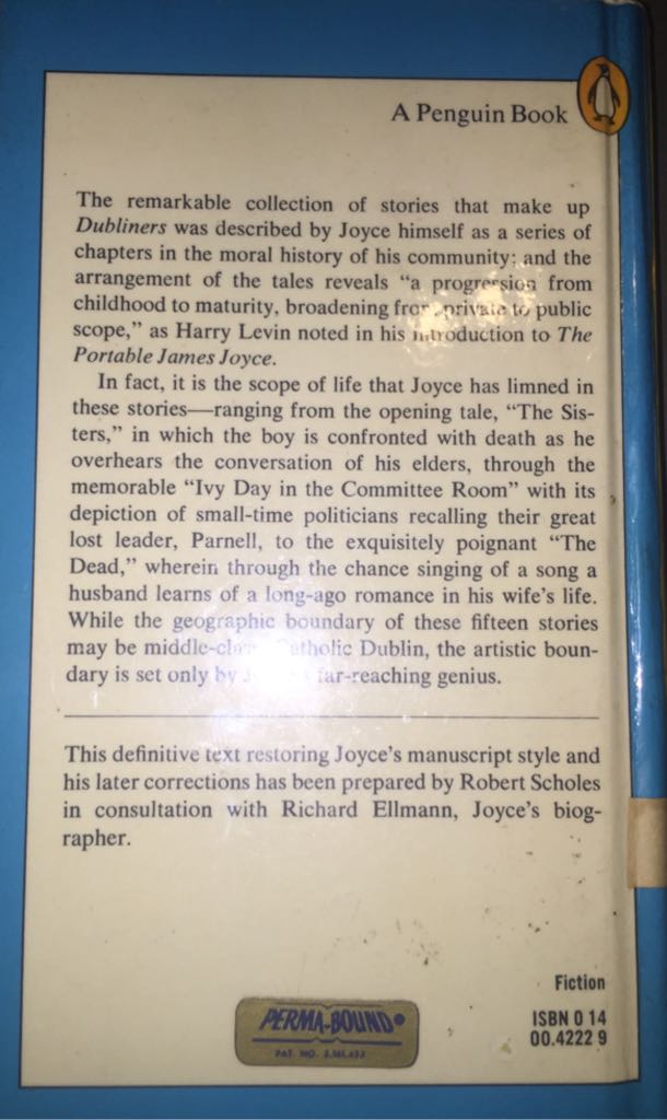 Dubliners - James Joyce (Penguin - Paperback) book collectible [Barcode 9780140042221] - Main Image 2