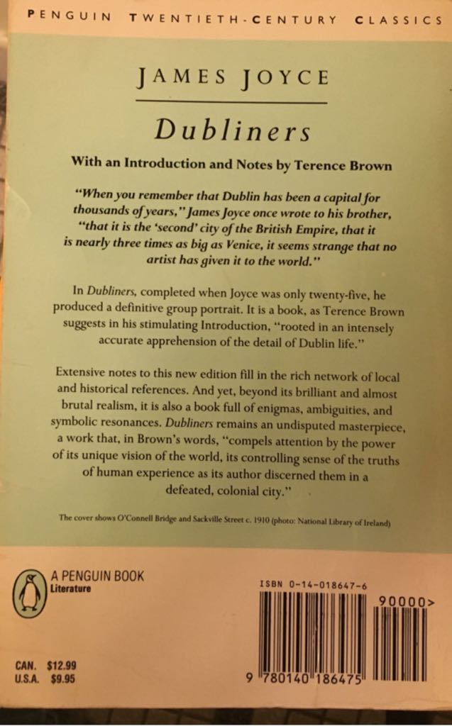 Dubliners - James Joyce (Penguin Books - Paperback) book collectible [Barcode 9780140186475] - Main Image 2