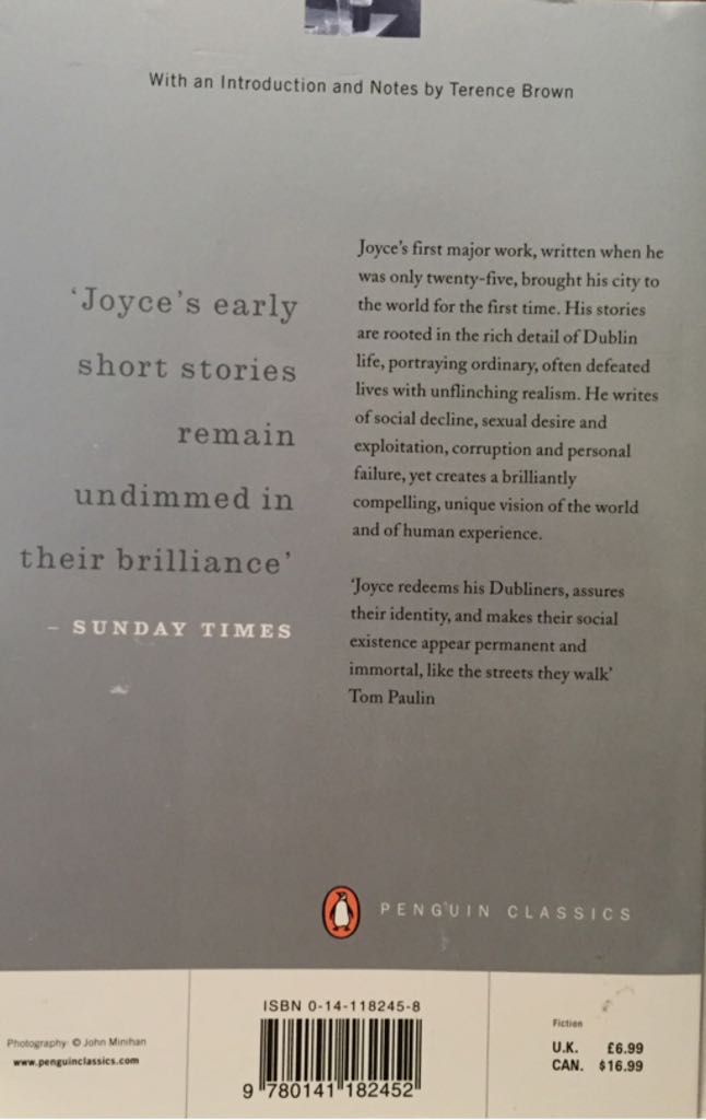 Dubliners - James Joyce (Penguin Books - Paperback) book collectible [Barcode 9780141182452] - Main Image 2