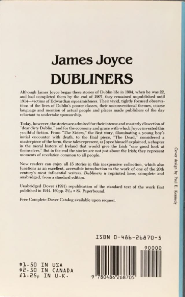 Dubliners - Joyce, James (Dover Pubns - Paperback) book collectible [Barcode 9780486268705] - Main Image 2