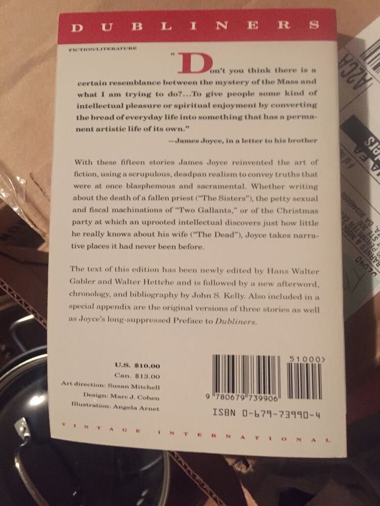 Dubliners - James Joyce (Vintage) book collectible [Barcode 9780679739906] - Main Image 2