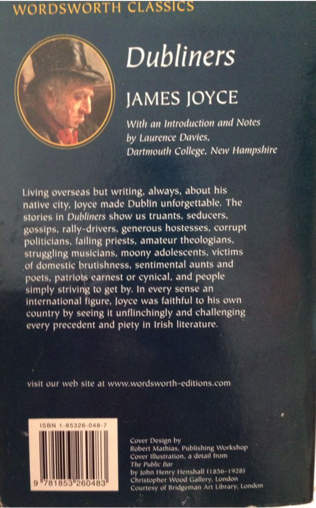 Dubliners - James Joyce (Wordsworth Classics - Paperback) book collectible [Barcode 9781853260483] - Main Image 2