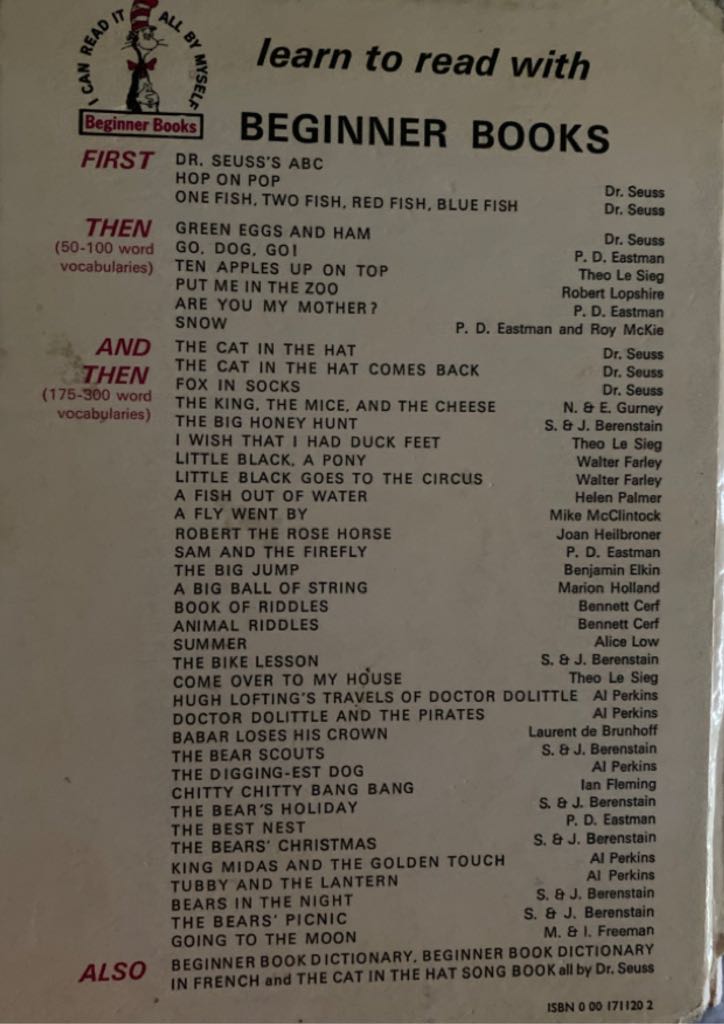 Dr. Seuss: Summer - Alice Low (Beginner Books A Division Of Random House - Hardcover) book collectible [Barcode 9780394800325] - Main Image 2