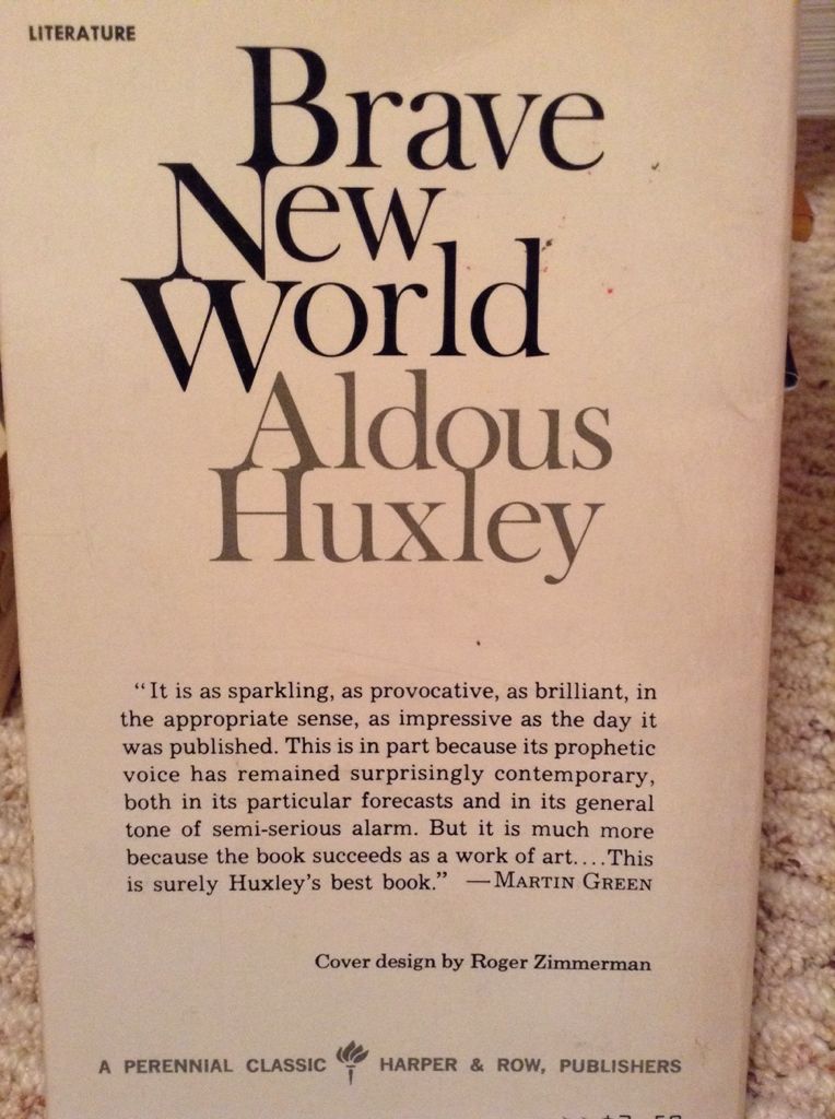 Brave New World - Aldous Huxley (Harper & Row, Publishers - Paperback) book collectible [Barcode 9780060830953] - Main Image 2