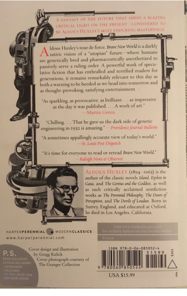 Brave New World - Aldous Huxley (Harper Perennial Modern Classics - Paperback) book collectible [Barcode 9780060850524] - Main Image 2