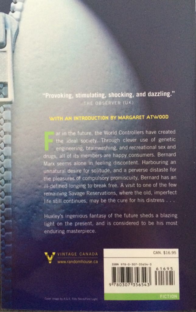 Brave New World - Aldous Huxley (Vintage Canada - Paperback) book collectible [Barcode 9780307356543] - Main Image 2