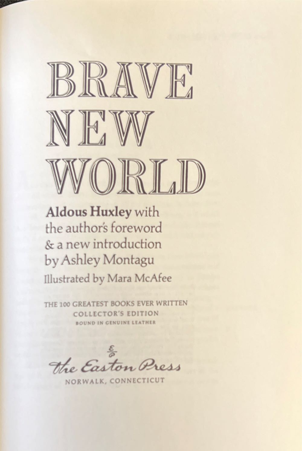 Brave New World - Aldous Huxley (Easton Press - Calf-Binding) book collectible - Main Image 2