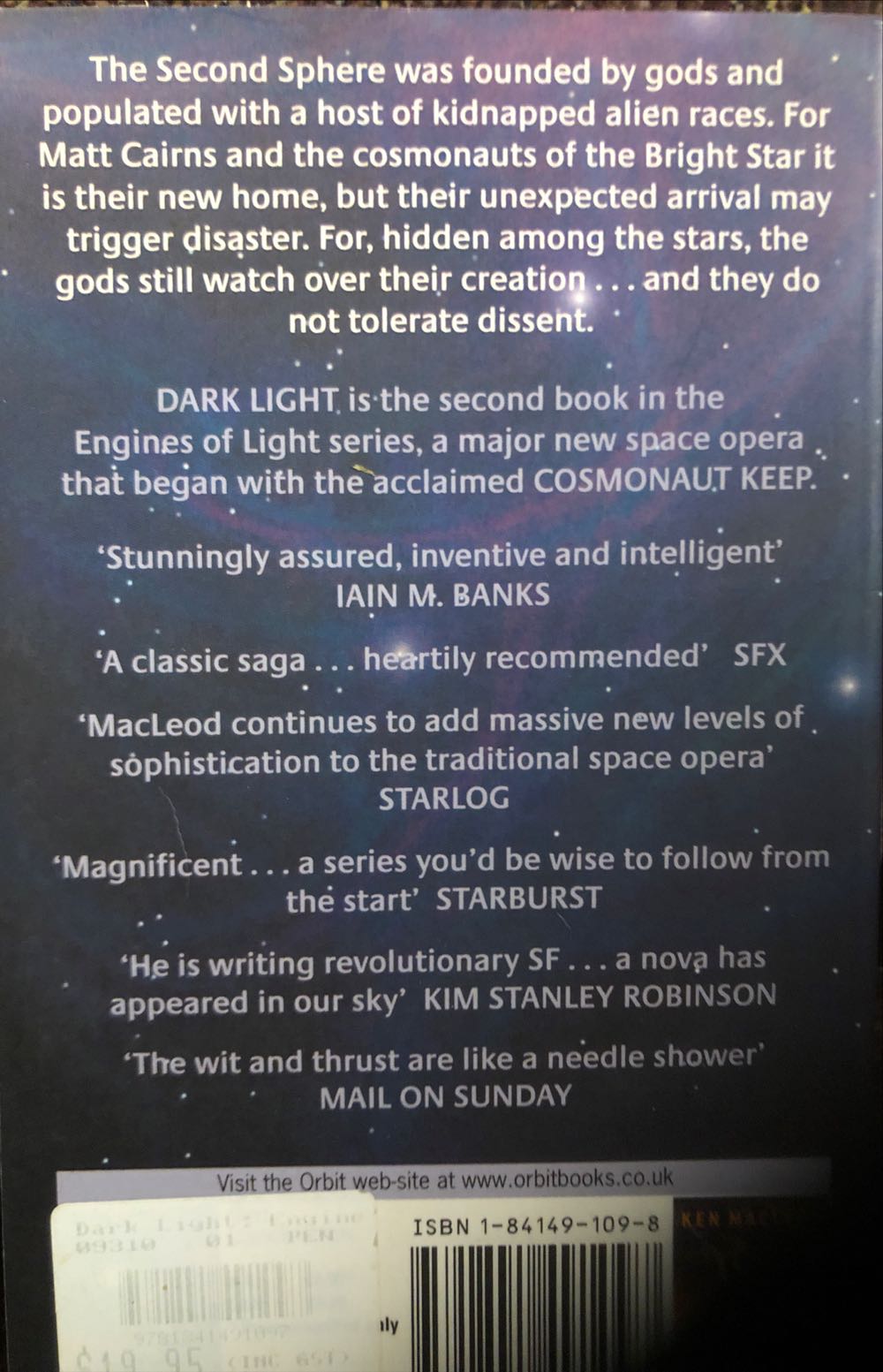 Dark Light - Ken MacLeod (Orbit Books - Paperback) book collectible [Barcode 9781841491097] - Main Image 2