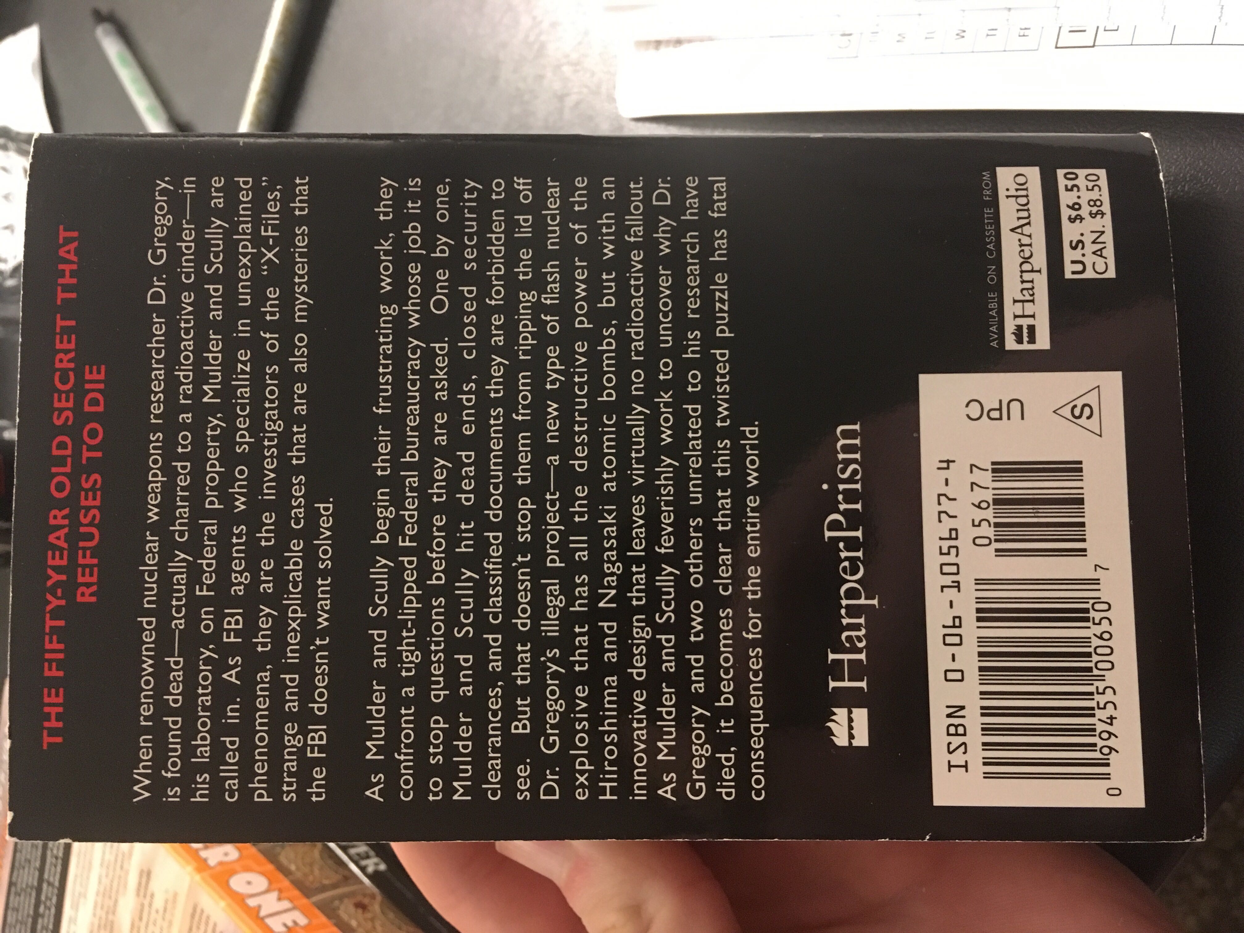 The X-Files: Ground Zero - Kevin J. Anderson (Harper Audio - Paperback) book collectible [Barcode 9780061056772] - Main Image 2