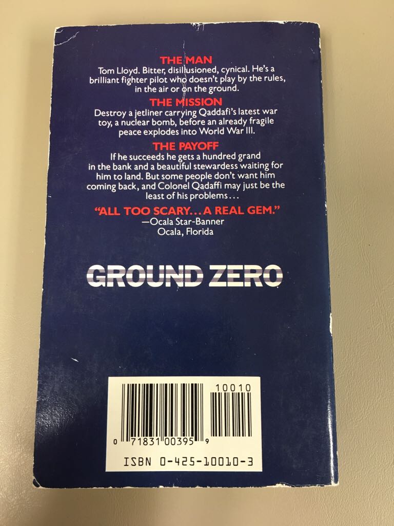 Ground Zero - J. Anderson (A Berkley Book - Paperback) book collectible [Barcode 9780425100103] - Main Image 2