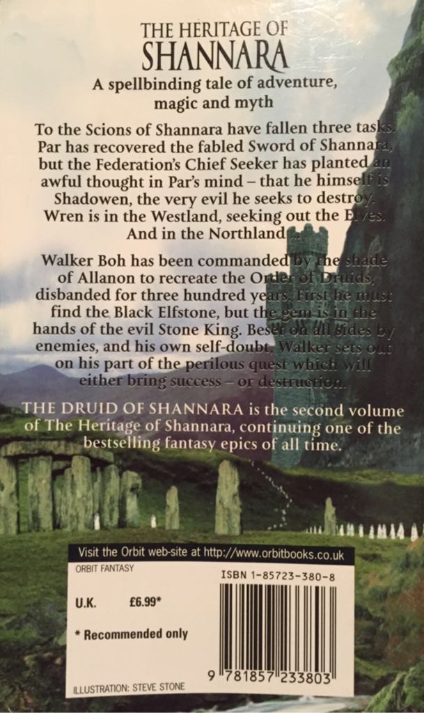 The Druid of Shannara - Terry Brooks (Orbit Books - Paperback) book collectible [Barcode 9781857233803] - Main Image 2