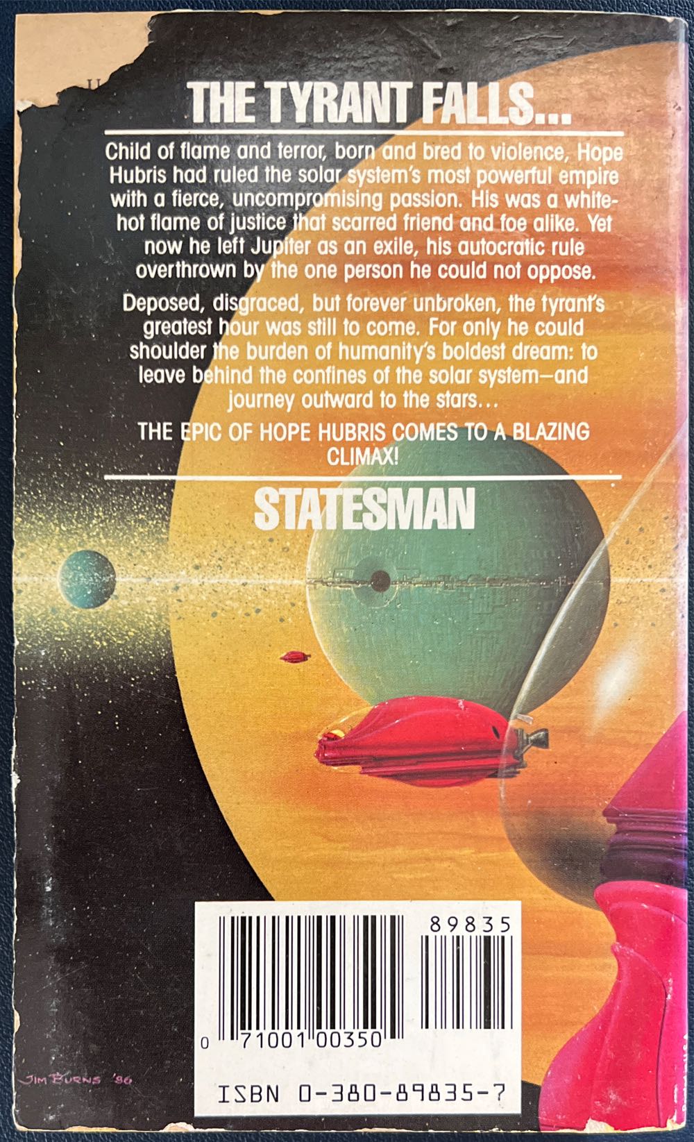 Bio of a Space Tyrant: Statesman - Piers Anthony (Avon Books - Paperback) book collectible [Barcode 9780380898350] - Main Image 2