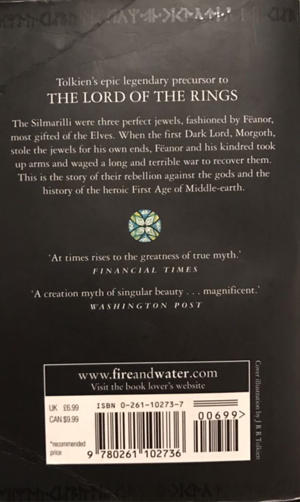 Silmarillion, The - J.R.R. Tolkien (HarperCollins - Paperback) book collectible [Barcode 9780261102736] - Main Image 2