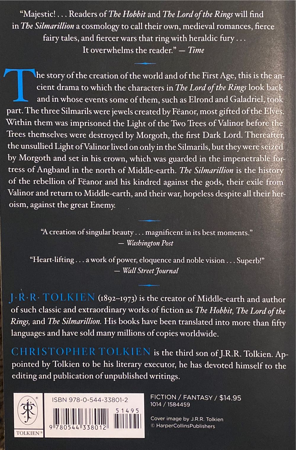 The Silmarillion - J. R. R. Tolkien (- Paperback) book collectible [Barcode 9780544338012] - Main Image 2