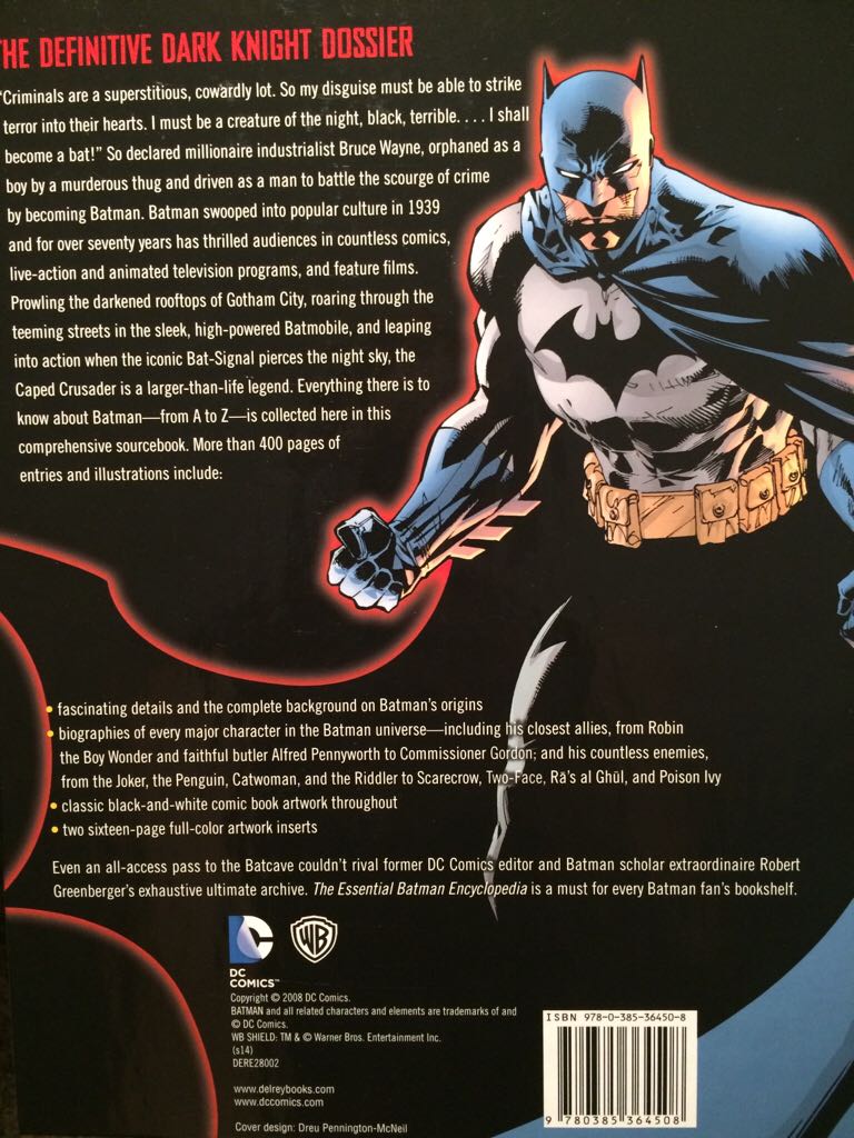 The Essential Batman Encyclopedia - Robert Greenberger book collectible [Barcode 9780385364508] - Main Image 2