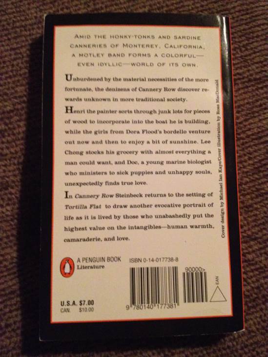 Cannery Row - John Steinbeck (A Bantam Book - Paperback) book collectible [Barcode 9780140177381] - Main Image 2