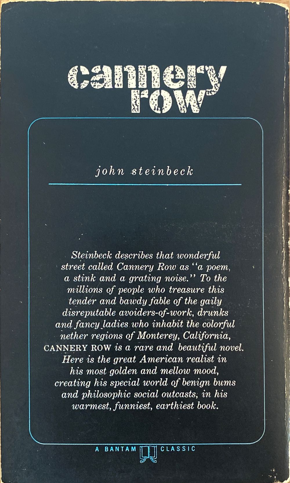 Cannery Row - John Steinbeck (A Banth Classic - Paperback) book collectible [Barcode 9780141185088] - Main Image 2