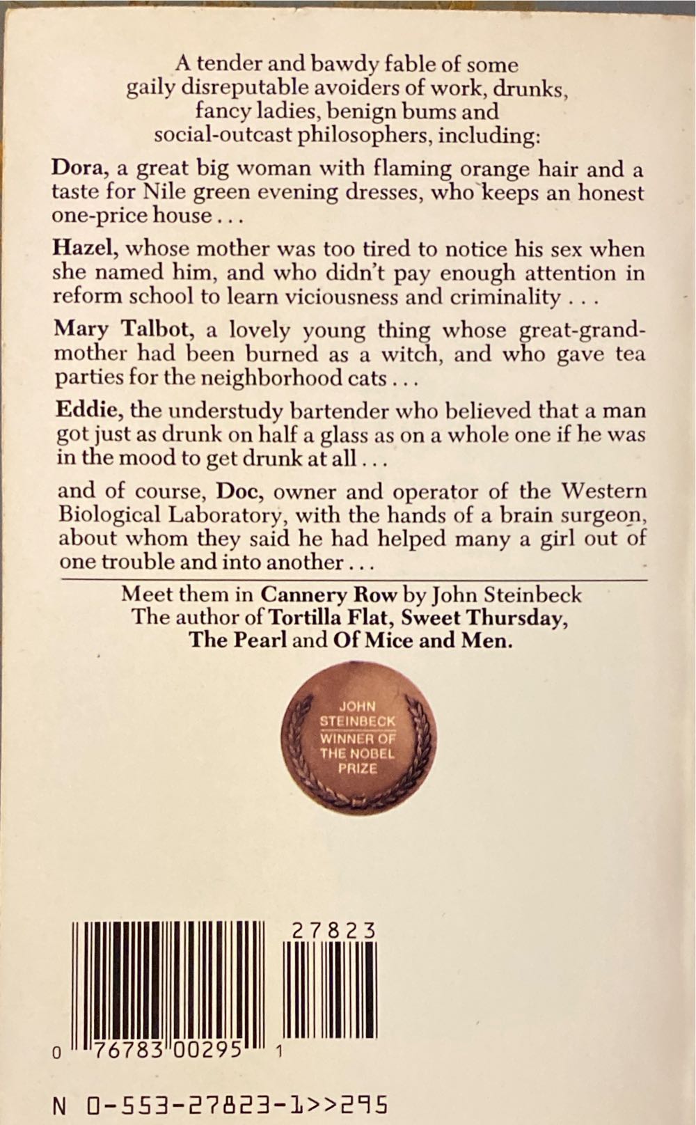 Cannery Row - John Steinbeck (Bantam Books - Paperback) book collectible [Barcode 9780553141573] - Main Image 2