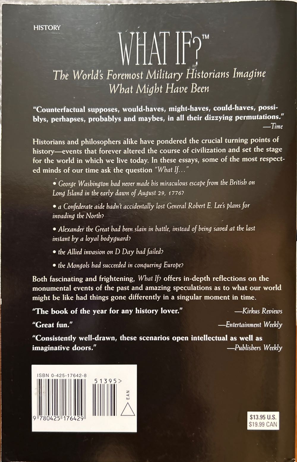 What If? - Robert Cowley (Berkley Books - Paperback) book collectible [Barcode 9780425176429] - Main Image 2