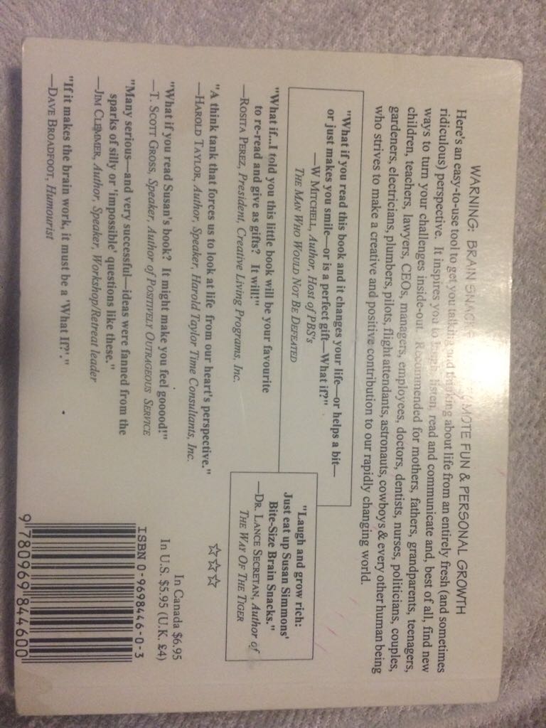 What if?  (Peterborough, Ont. : I.C. Creative!) book collectible [Barcode 9780969844600] - Main Image 2