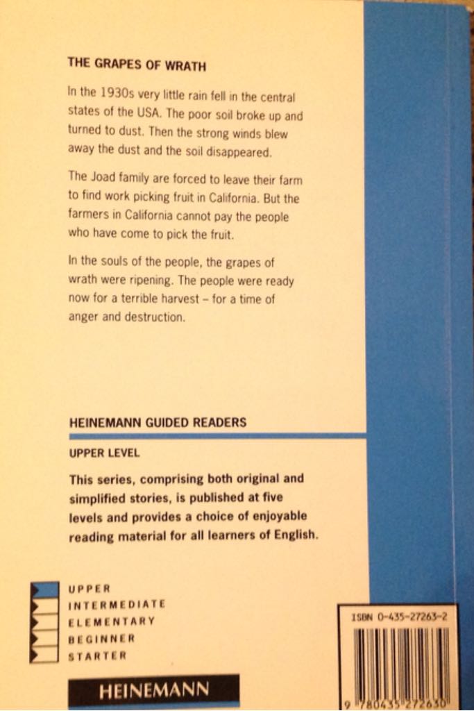 Grapes Of Wrath, The - John Steinbeck (Macmillan Heinemann ELT) book collectible [Barcode 9780435272630] - Main Image 2