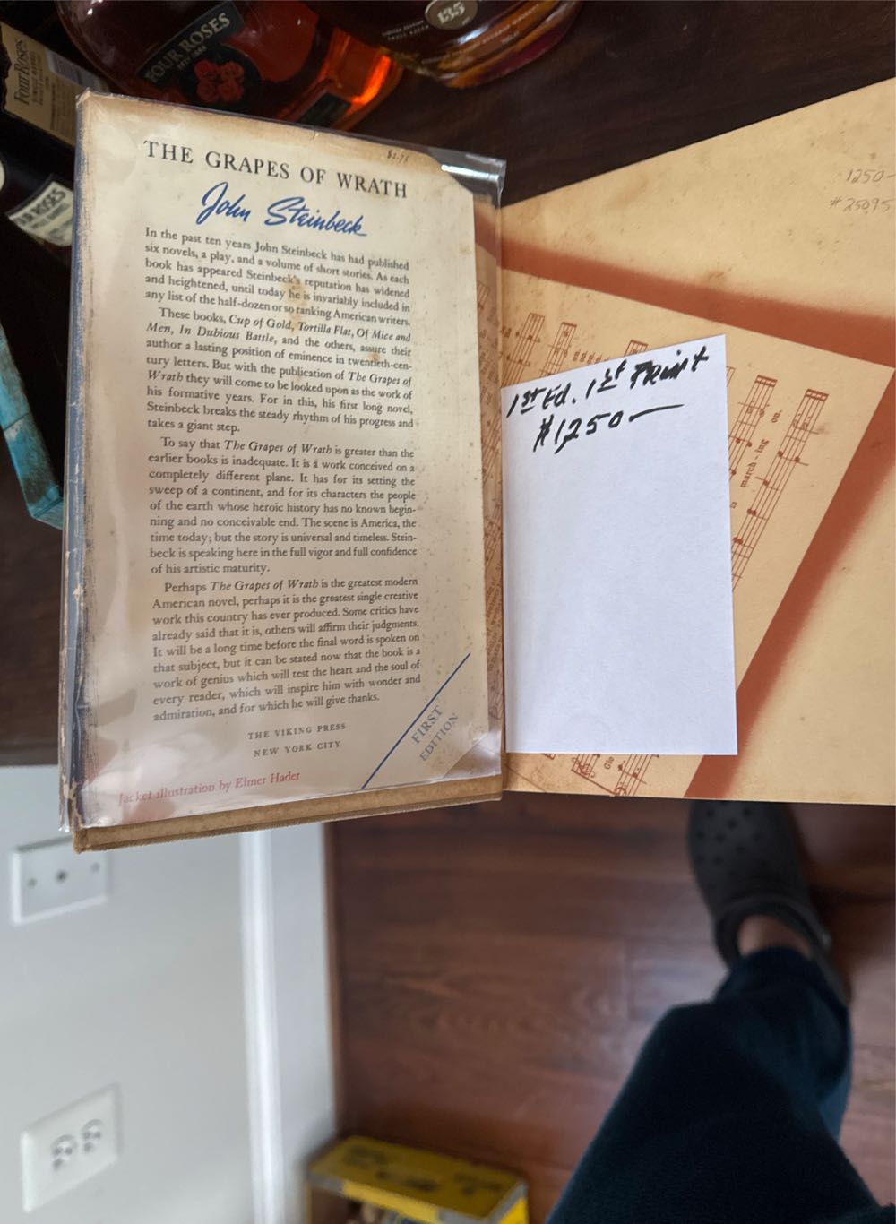 The Grapes Of Wrath - John Steinbeck (Viking Press - Hardcover) book collectible [Barcode 9780670826384] - Main Image 3