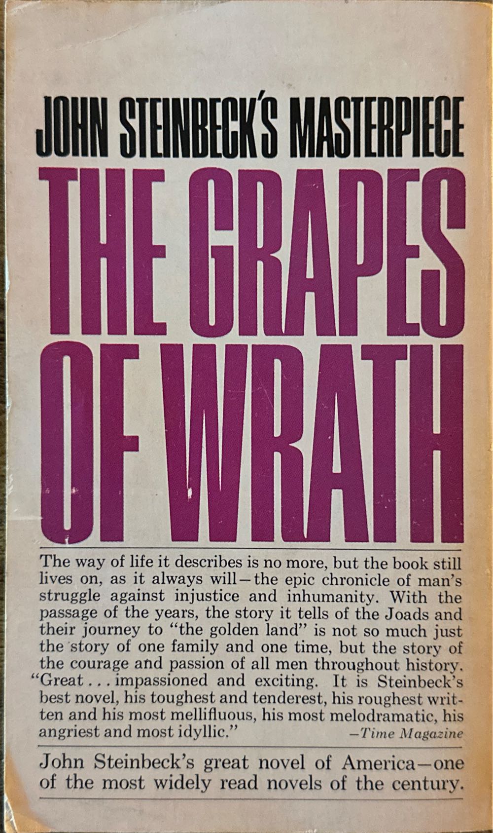 The Grapes of Wrath - John Steinbeck (Bantam Books - Paperback) book collectible - Main Image 2