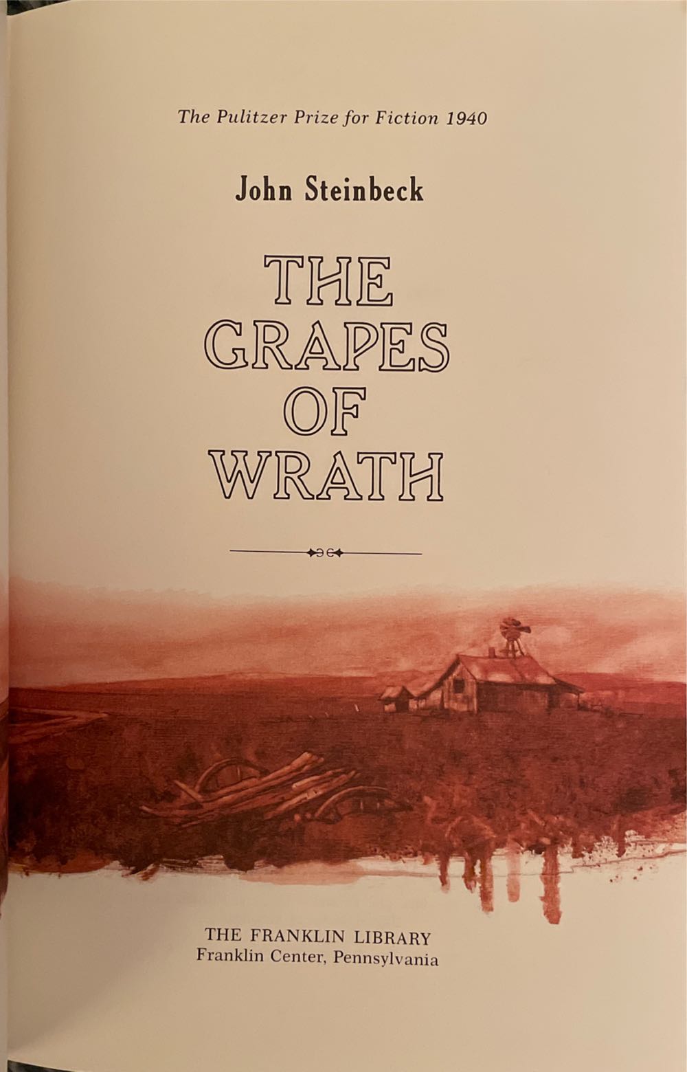 The Grapes of Wrath - John Steinbeck (The Franklin Library - Calf-Binding) book collectible - Main Image 2
