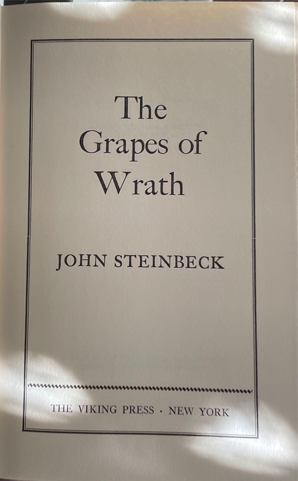 The Grapes of Wrath - John Steinbeck (The Viking Press - Hardcover) book collectible - Main Image 2
